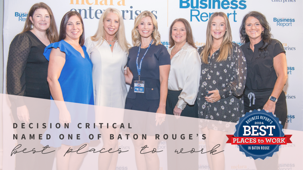 Decision Critical named one of Baton Rouge's Best Places to Work in 2024