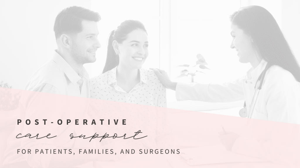 Post Operative Care Nurse Supporting Patient and Her Family Caretakers